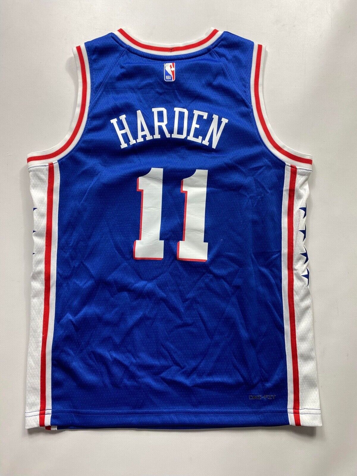Philadelphia 76ers Nike Jersey Kids (M) NBA Icon Edition Blue Harden #11.