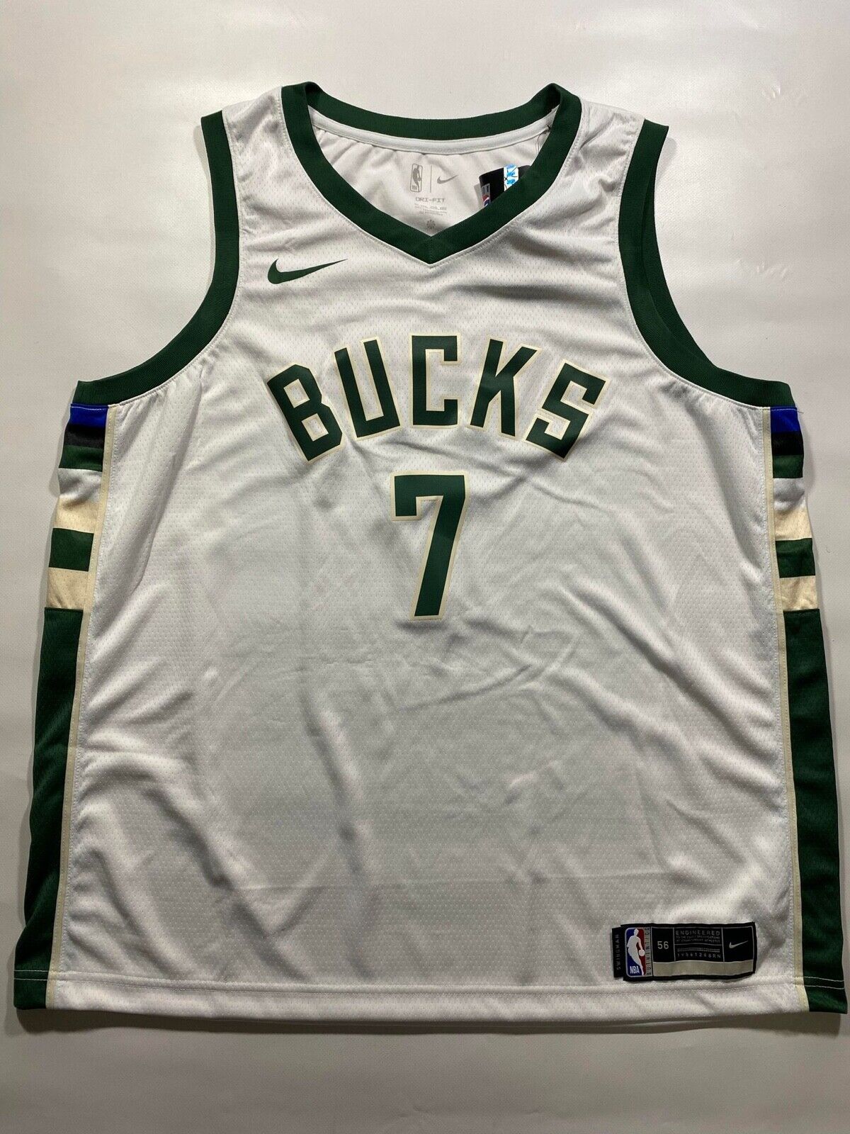 Milwaukee Bucks 7 Joe Ingles Nike NBA Association Jersey Mens 2XL American Sports Jerseys