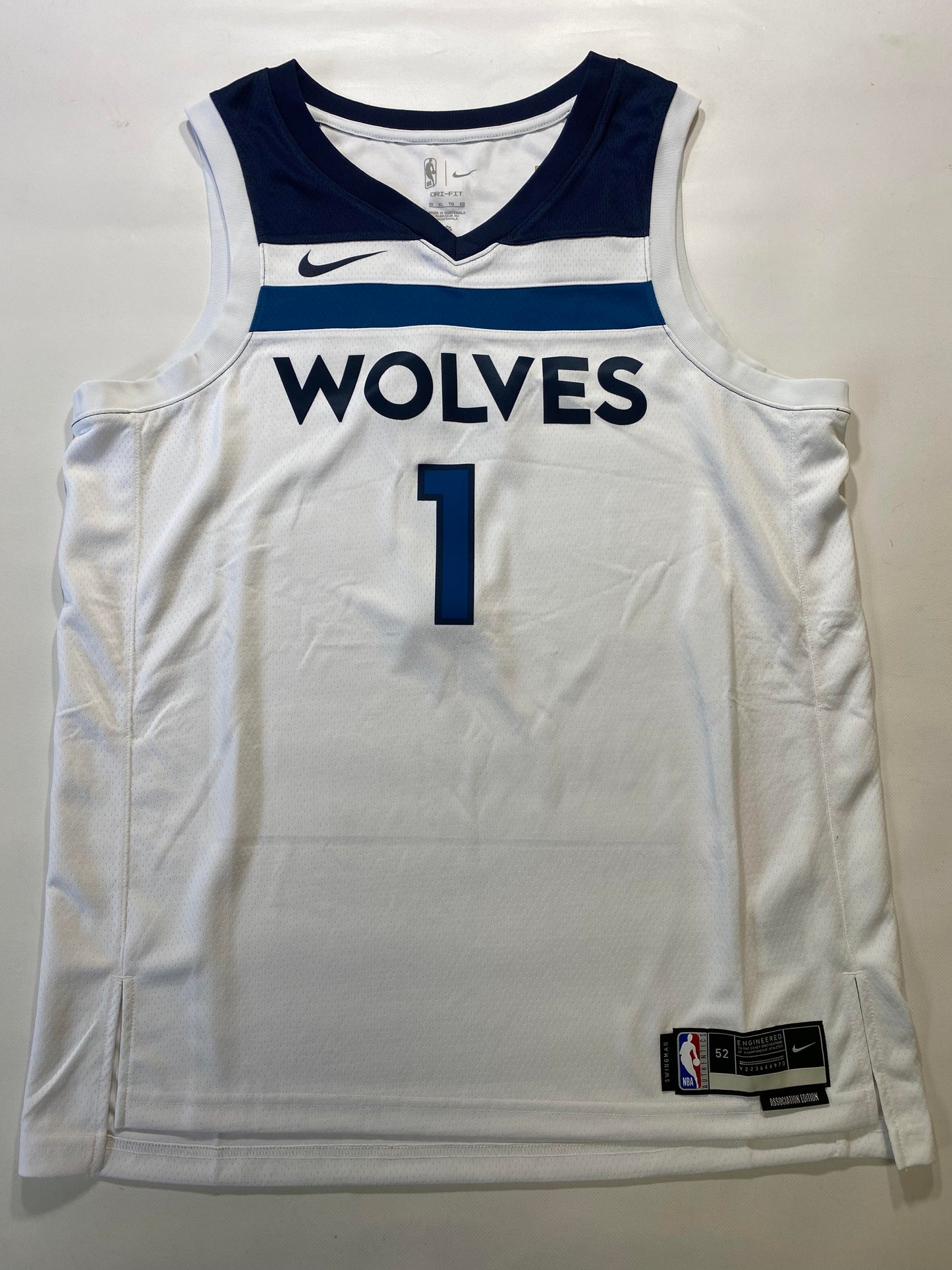 Minnesota Timberwolves #1 Anthony Edwards Nike Association NBA Jersey - Mens XL