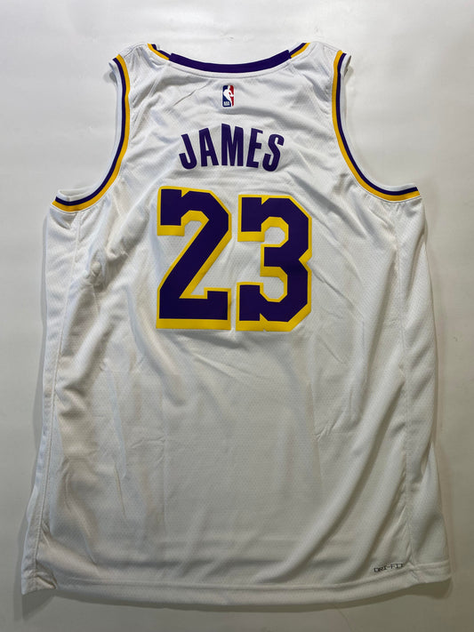 Los Angeles Lakers #23 LeBron James Nike NBA Association Jersey - Mens XL