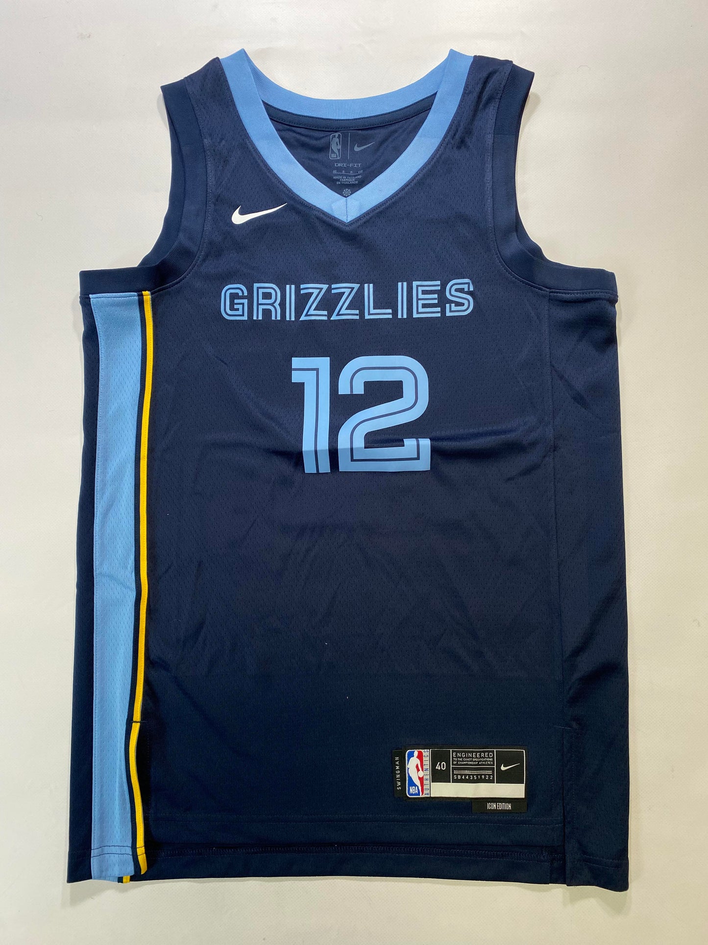 Memphis Grizzlies #12 Ja Morant Nike Icon NBA Jersey - Mens Small