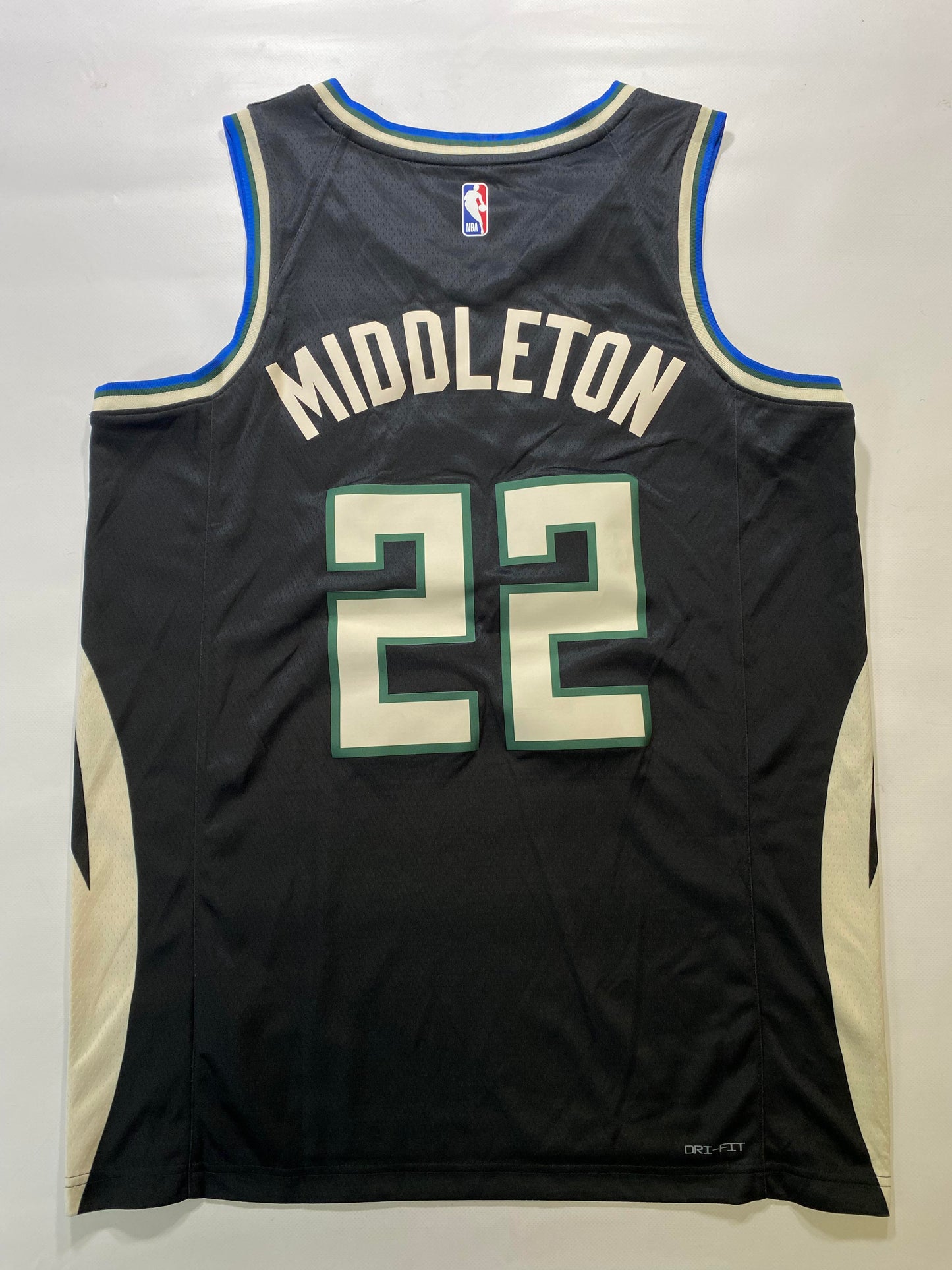 Milwaukee Bucks #22 Khris Middleton Nike Statement NBA Jersey - Mens Large