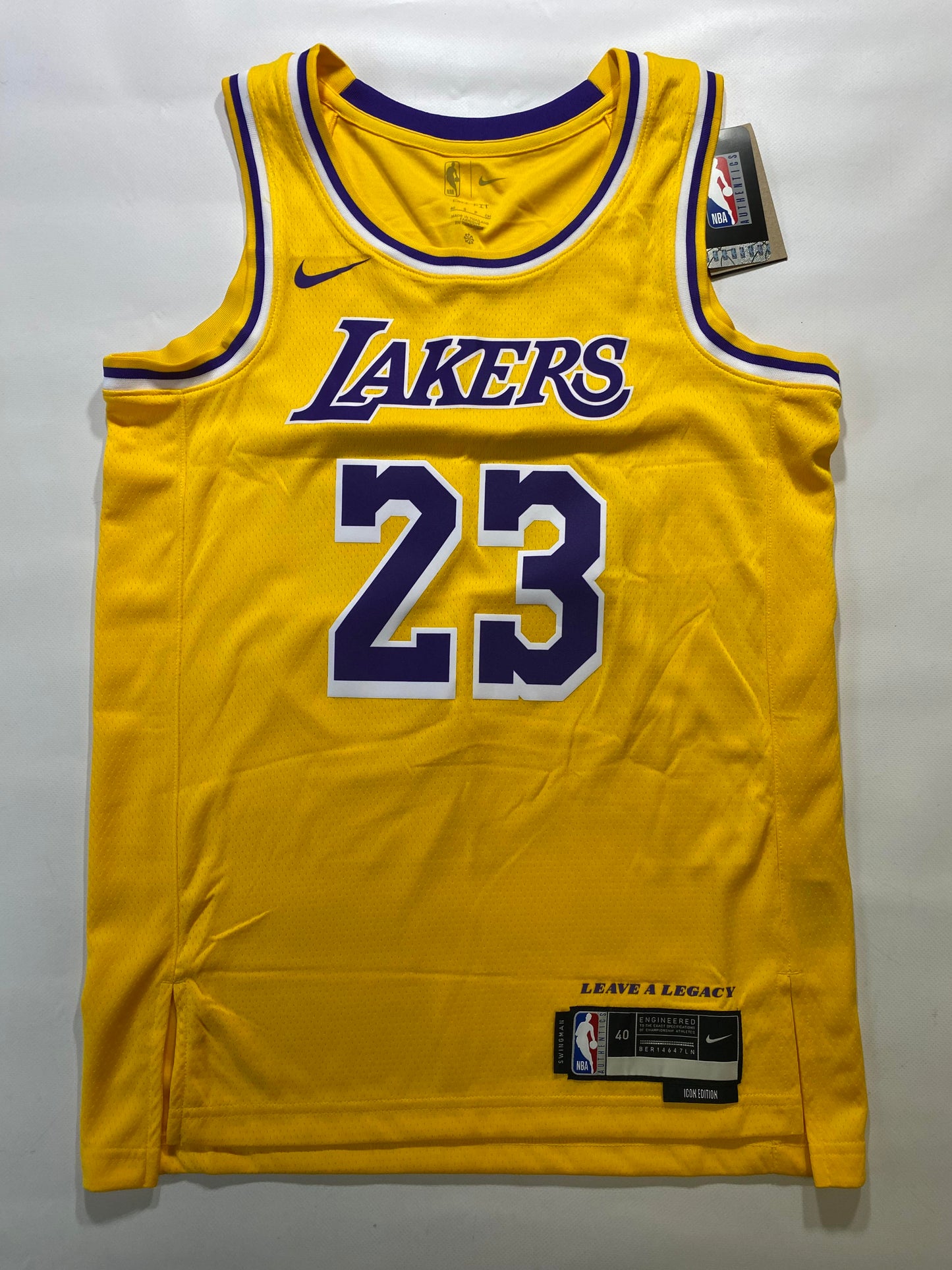 Los Angeles Lakers #23 LeBron James Nike NBA Icon Jersey - Mens Small