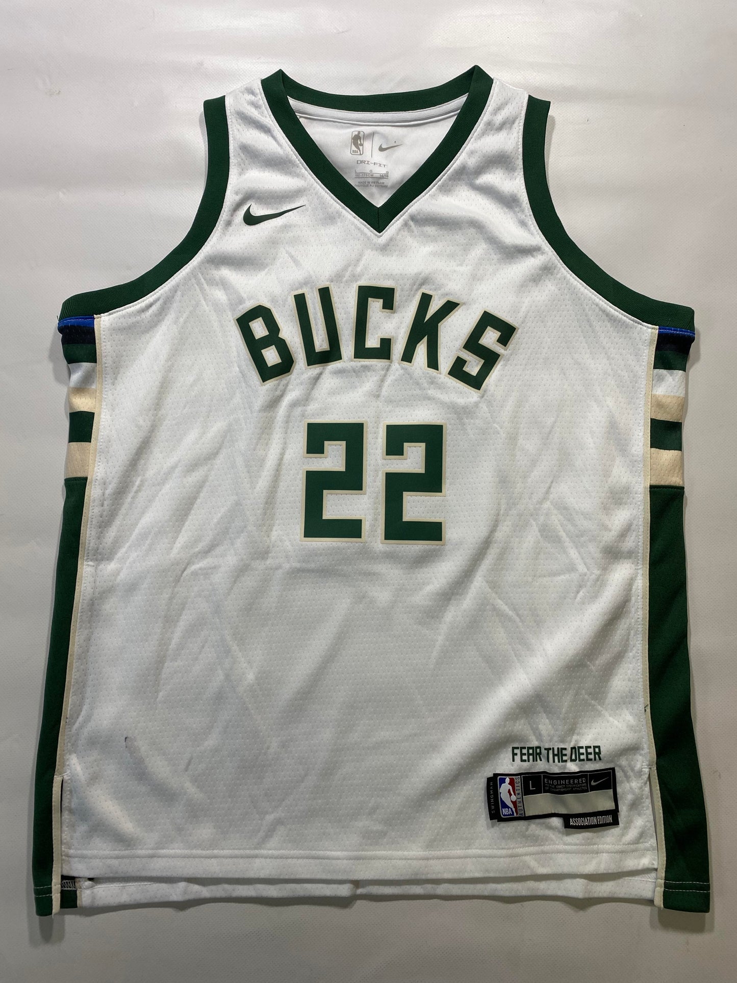 Milwaukee Bucks #22 Khris Middleton Nike Association NBA Jersey - Youth Large