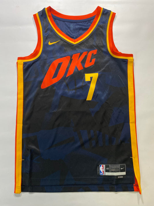 Oklahoma City Thunder #7 Chet Holmgren Nike City NBA Jersey - Mens Small