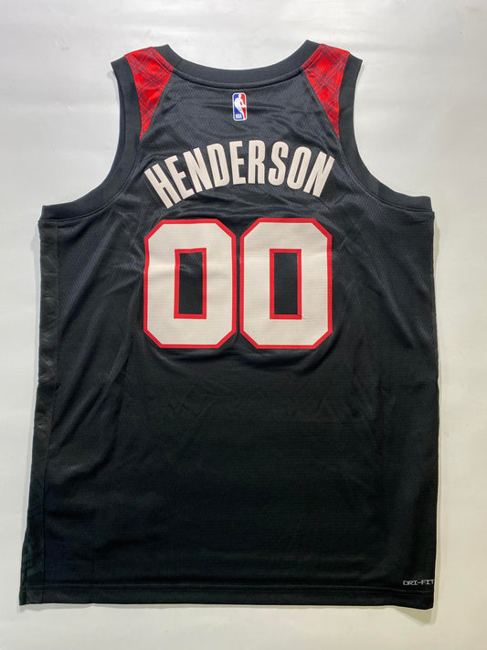 Portland Trail Blazers #00 Scoot Henderson Nike City NBA Jersey - Mens Large