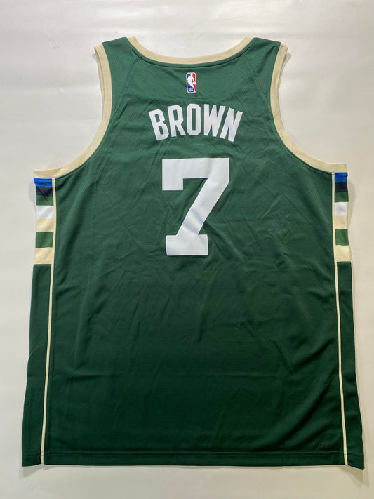 Milwaukee Bucks #7 Sterling Brown Nike Statement NBA Jersey - Mens XL