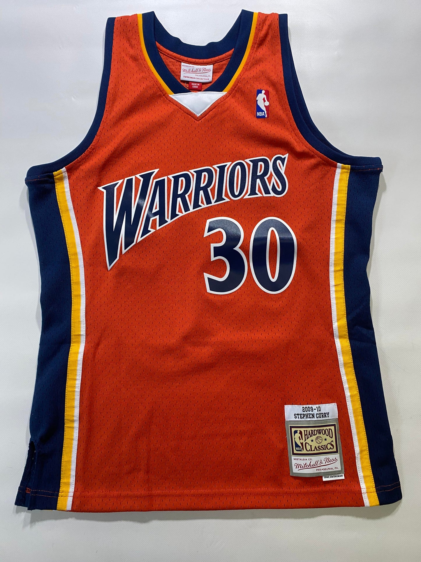 Golden State Warriors #30 Stephen Curry Mitchell & Ness HWC NBA Jersey - Youth Large