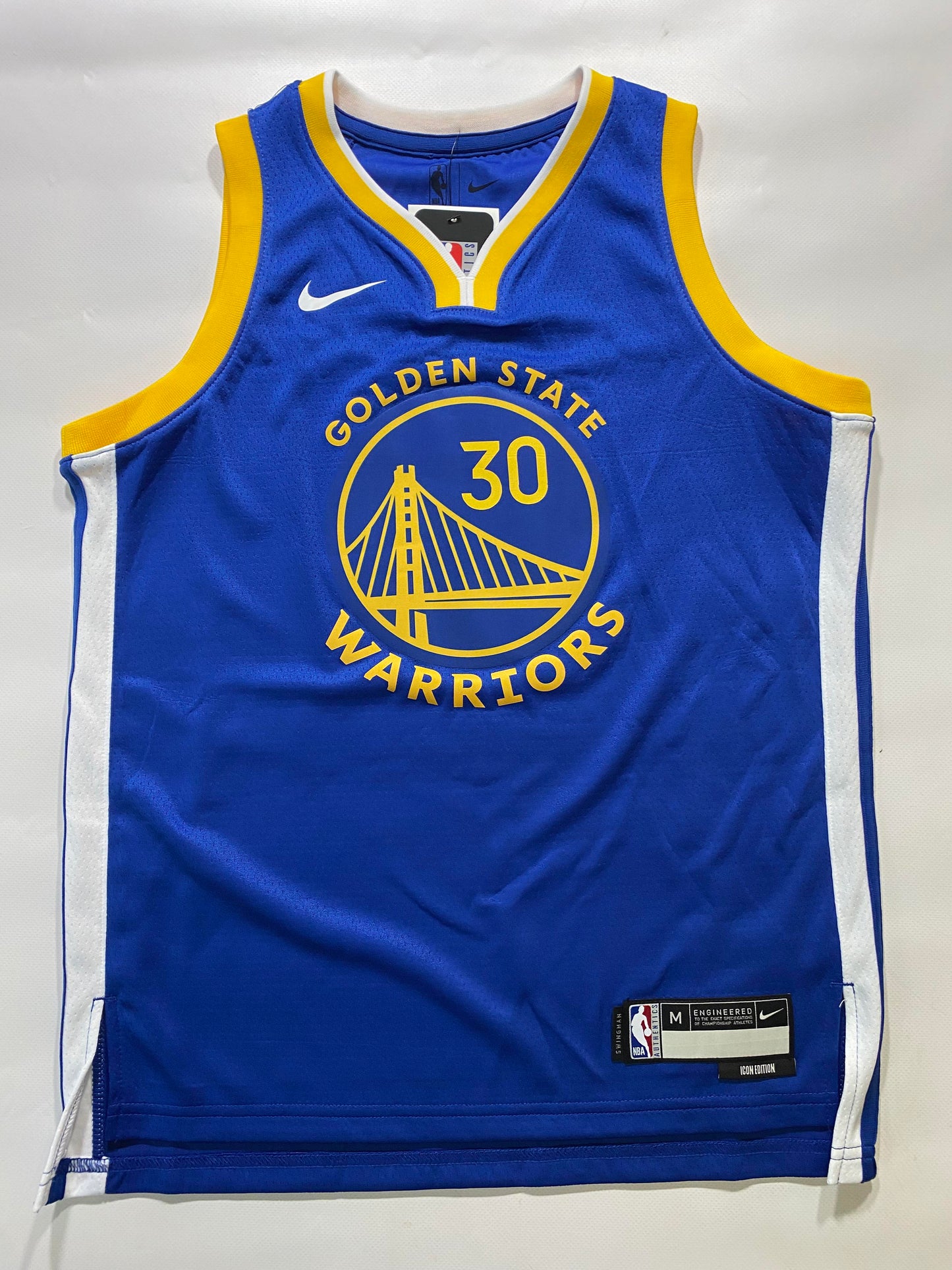 Golden State Warriors #30 Steph Curry Nike Icon NBA Jersey - Youth Medium