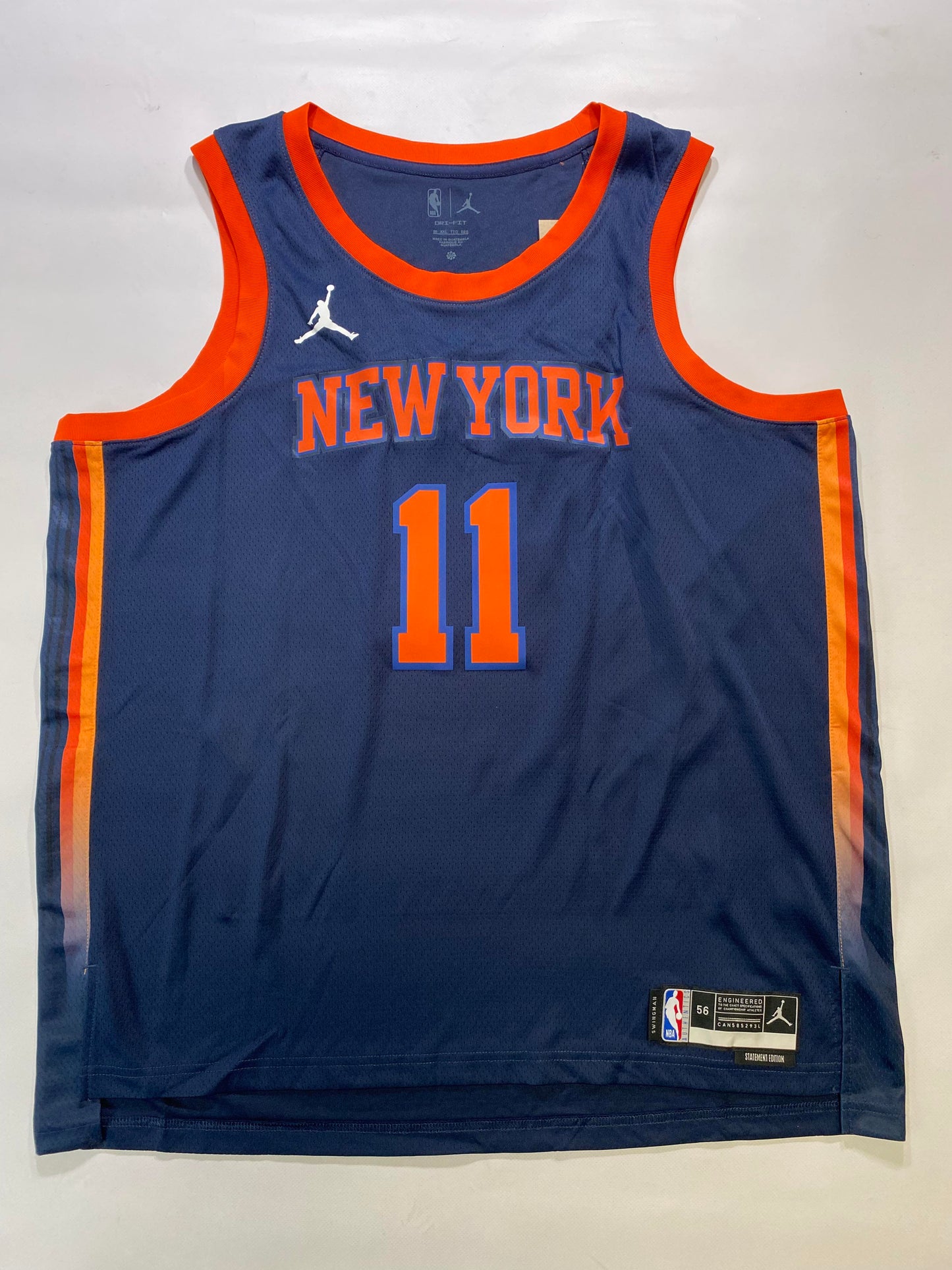 New York Knicks #11 Jalen Brunson Nike Statement NBA Jersey - Mens 2XL