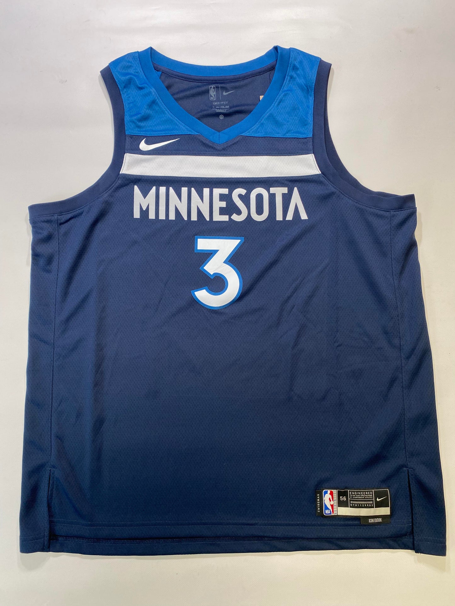 Minnesota Timberwolves #3 Jaden McDaniels Nike Icon NBA Jersey - Mens 2XL