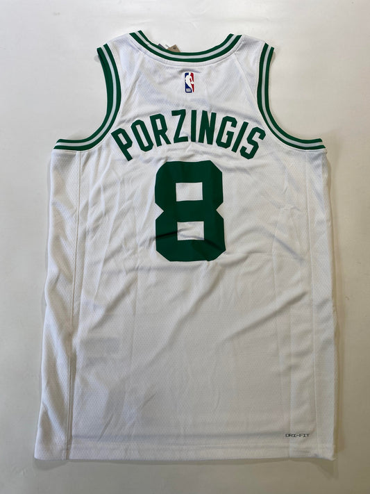 Boston Celtics #8 Kristaps Porziņģis Nike Association NBA Jersey - Mens Medium