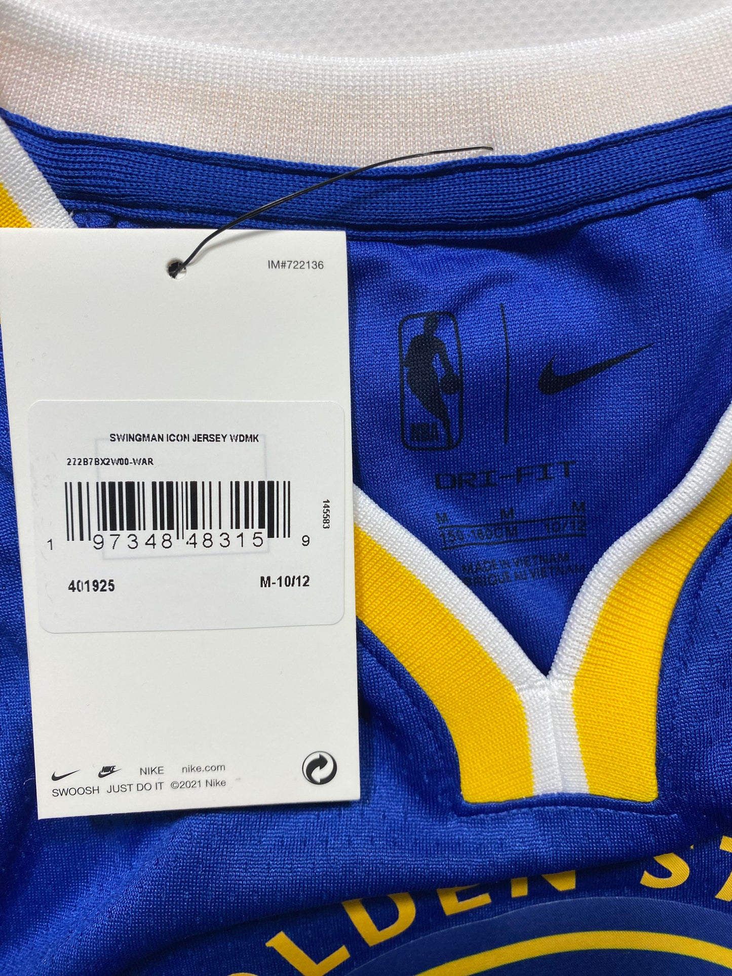 Golden State Warriors Nike Icon NBA Jersey - Youth Medium