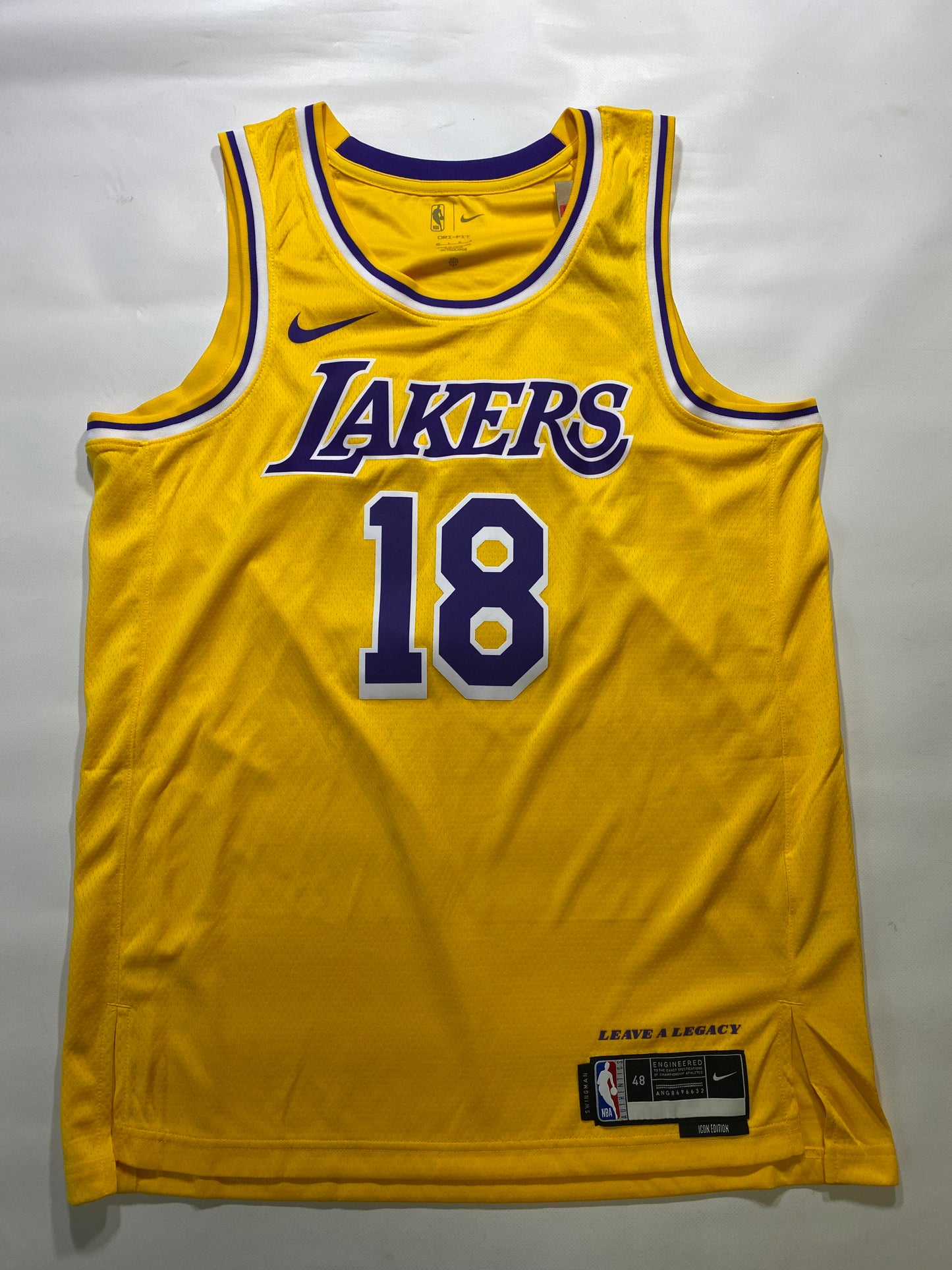 Los Angeles Lakers #18 Kazuha Nike NBA Icon Jersey - Mens Large