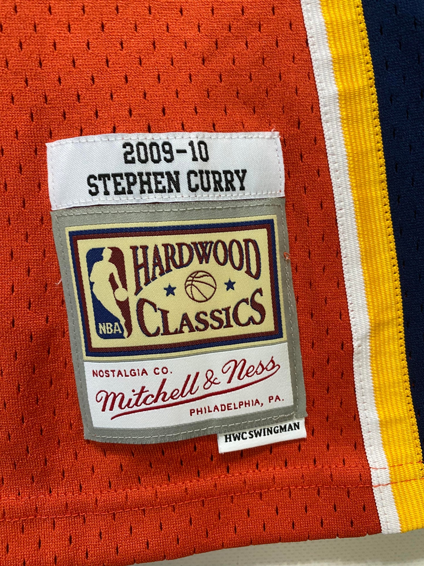 Golden State Warriors #30 Stephen Curry Mitchell & Ness HWC NBA Jersey - Youth Large