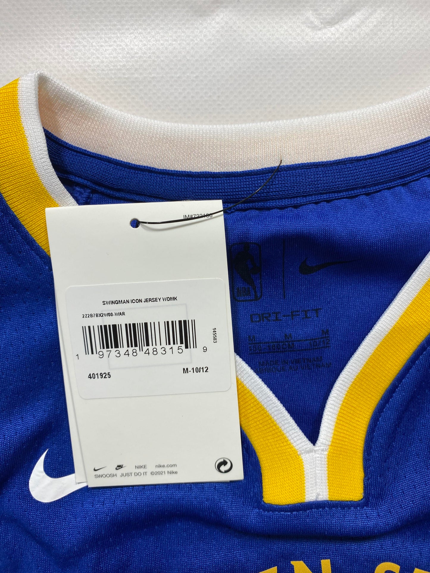 Golden State Warriors #30 Steph Curry Nike Icon NBA Jersey - Youth Medium