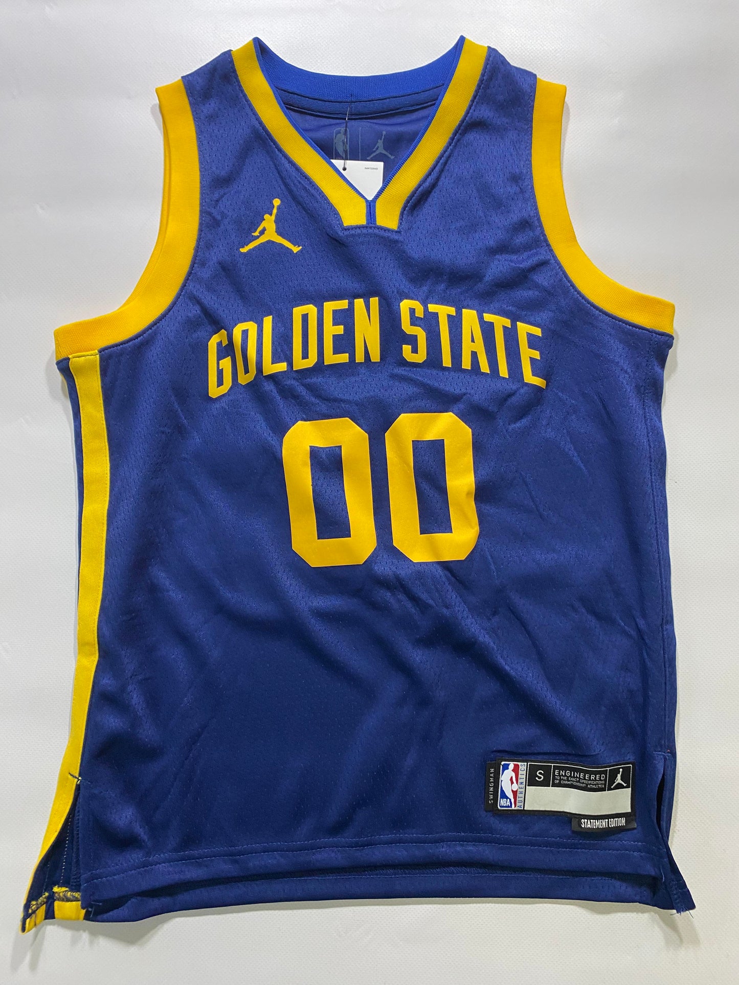 Golden State Warriors #00 Jonathan Kuminga Nike Statement NBA Jersey - Youth Small