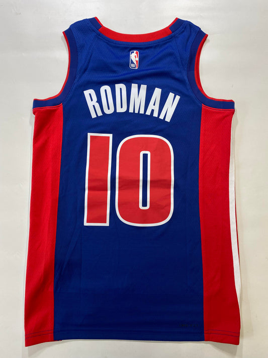 Detroit Pistons #10 Dennis Rodman Nike Icon NBA Jersey - Mens XS