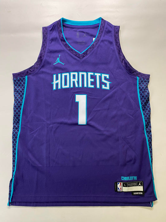 Charlotte Hornets #1 LaMelo Ball Nike Statement NBA Jersey - Youth Large