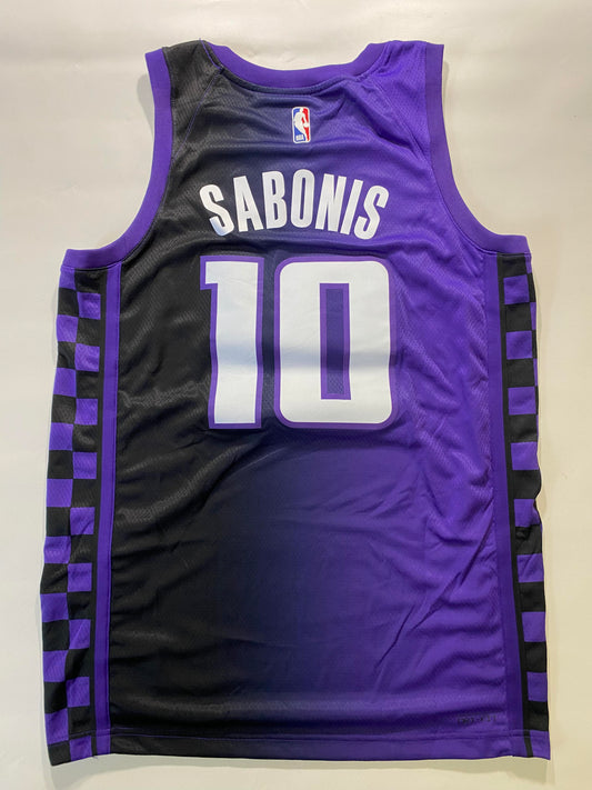 Sacramento Kings #10 Domantas Sabonis Nike Statement NBA Jersey - Mens Large