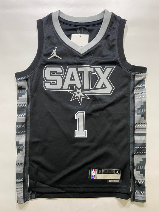 San Antonio Spurs #1 Victor Wembanyama Nike Statement NBA Jersey - Youth Small