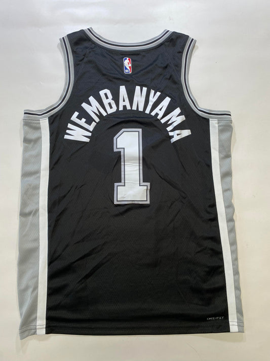 San Antonio Spurs #1 Victor Wembanyama Nike Icon NBA Jersey - Mens Large