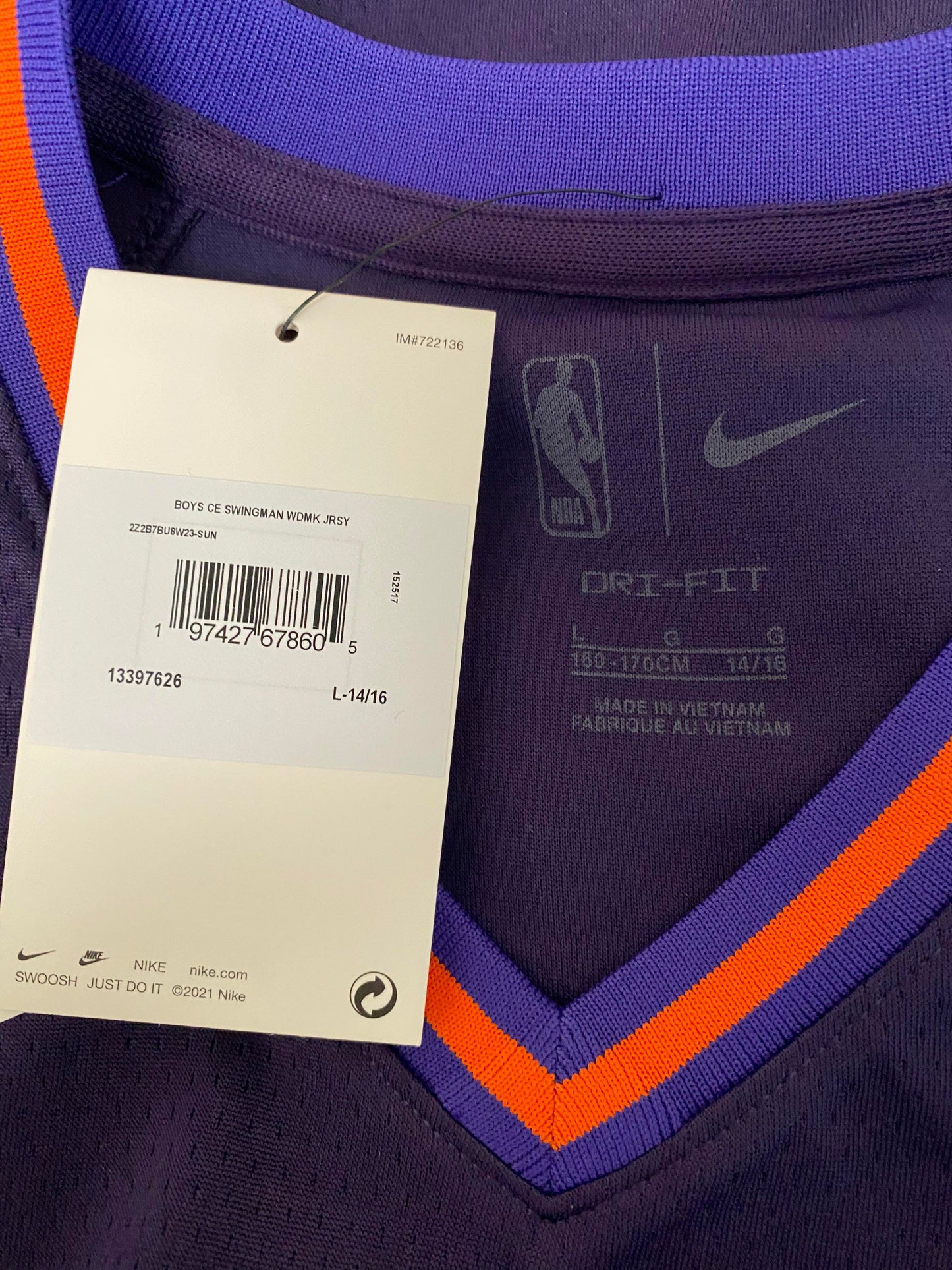 Phoenix Suns #1 Devin Booker Nike City NBA Jersey - Youth Large