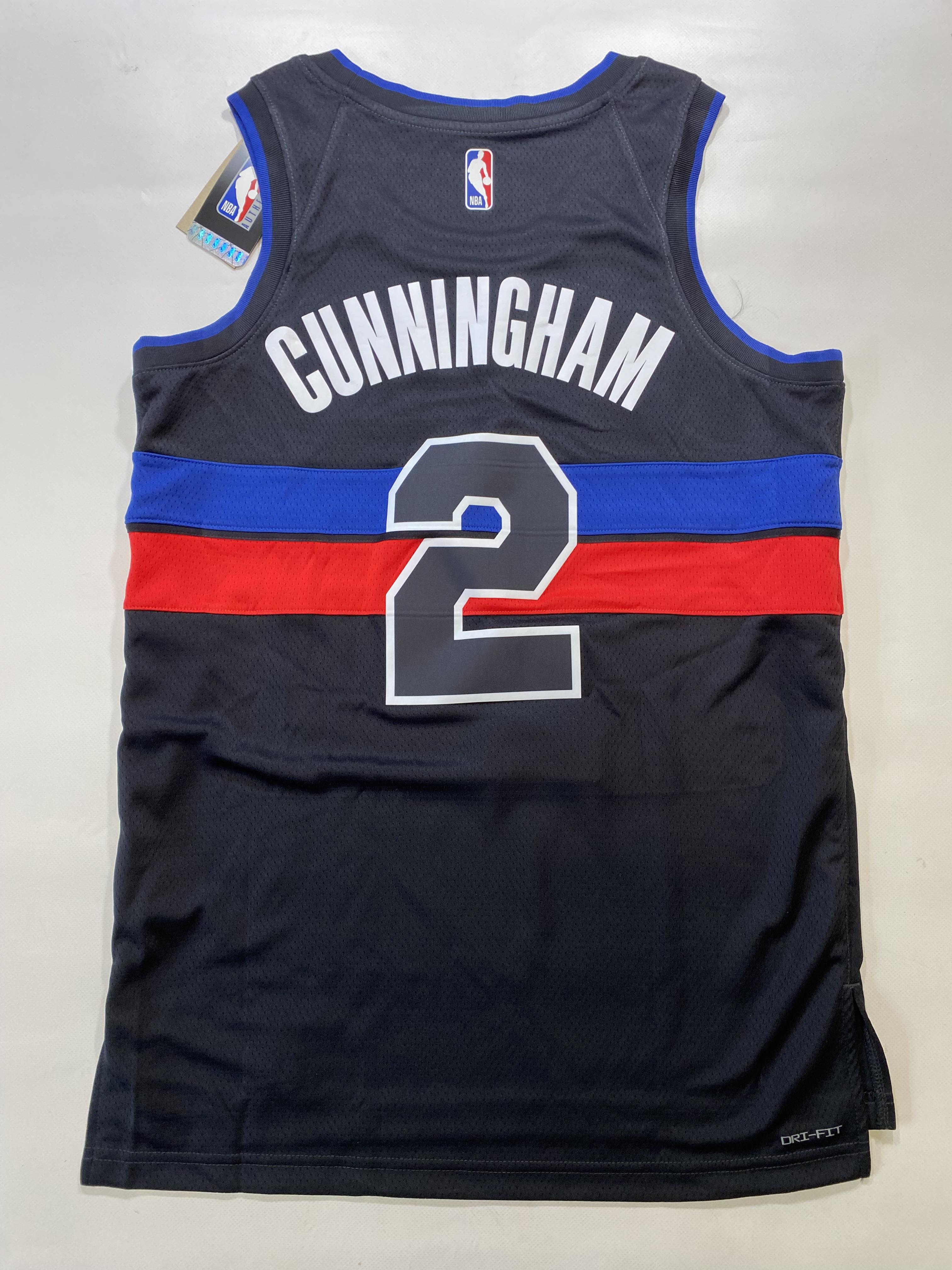 Detroit Pistons jersey number 2 Cunningham 2024 authentic