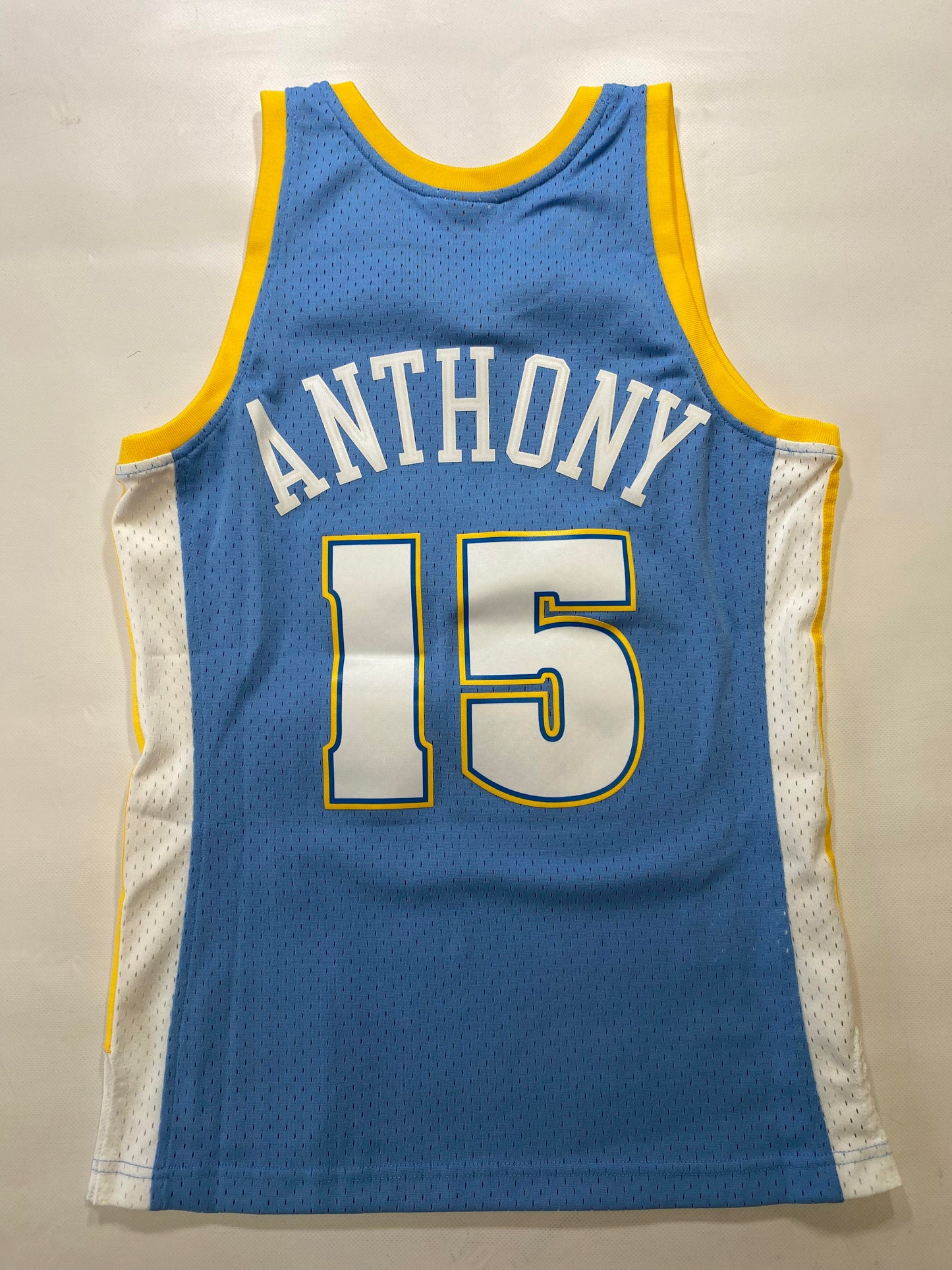 Denver Nuggets #15 Carmelo Anthony Mitchell and Ness HWC NBA Jersey - Mens Small