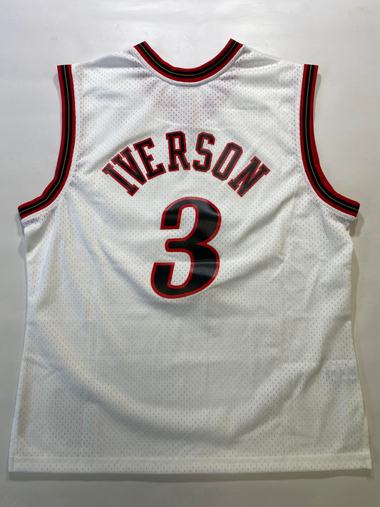 Philadelphia 76ers #3 Allen Iverson Mitchell and Ness HWC NBA Jersey - Mens XL