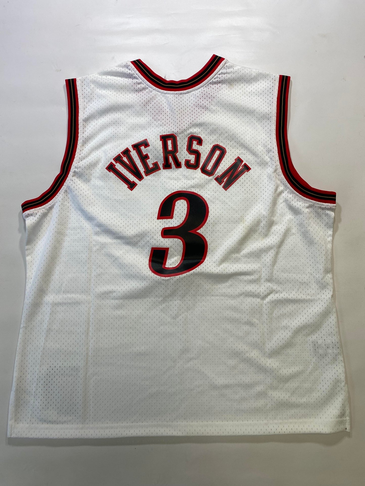 Philadelphia 76ers #3 Allen Iverson Mitchell and Ness HWC NBA Jersey - Mens 2XL