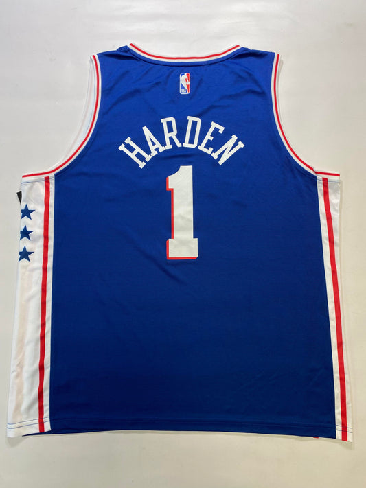 Philadelphia 76ers #1 James Harden Fast Break NBA Jersey - Mens XL