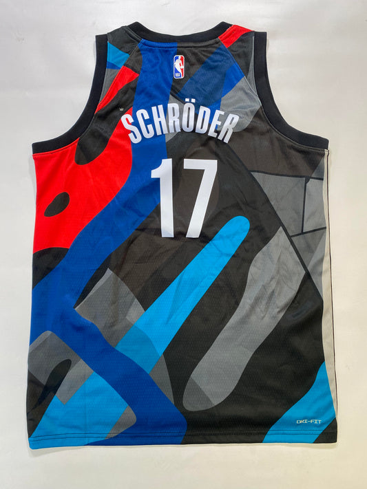 Brooklyn Nets #17 Dennis Schröder Nike City NBA Jersey - Youth Large