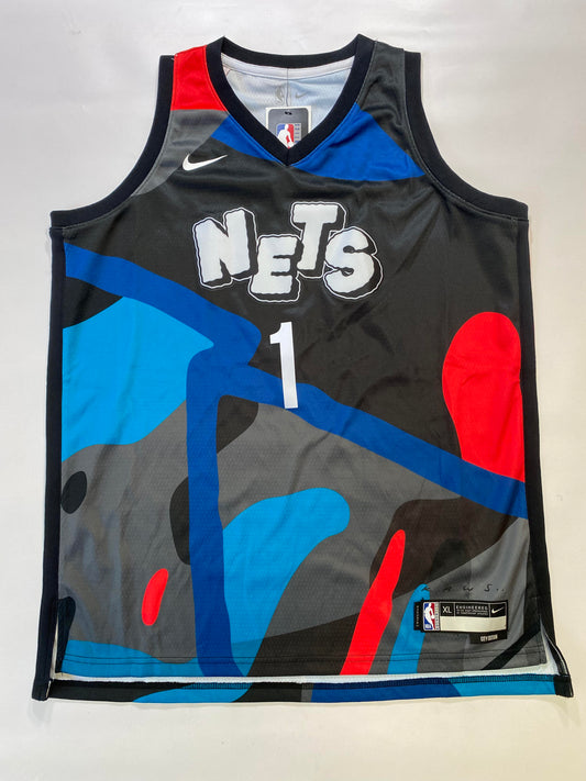 Brooklyn Nets #1 Mikal Bridges Nike City NBA Jersey - Youth XL