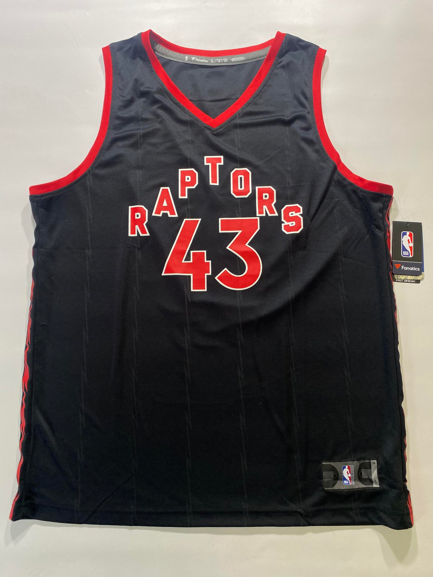 Toronto Raptors #43 Pascal Siakam Fast Break NBA Jersey - Mens XL