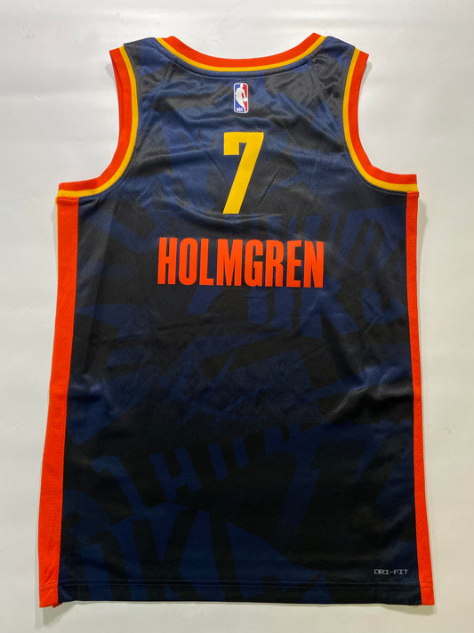 Oklahoma City Thunder #7 Chet Holmgren Nike City NBA Jersey - Mens Small