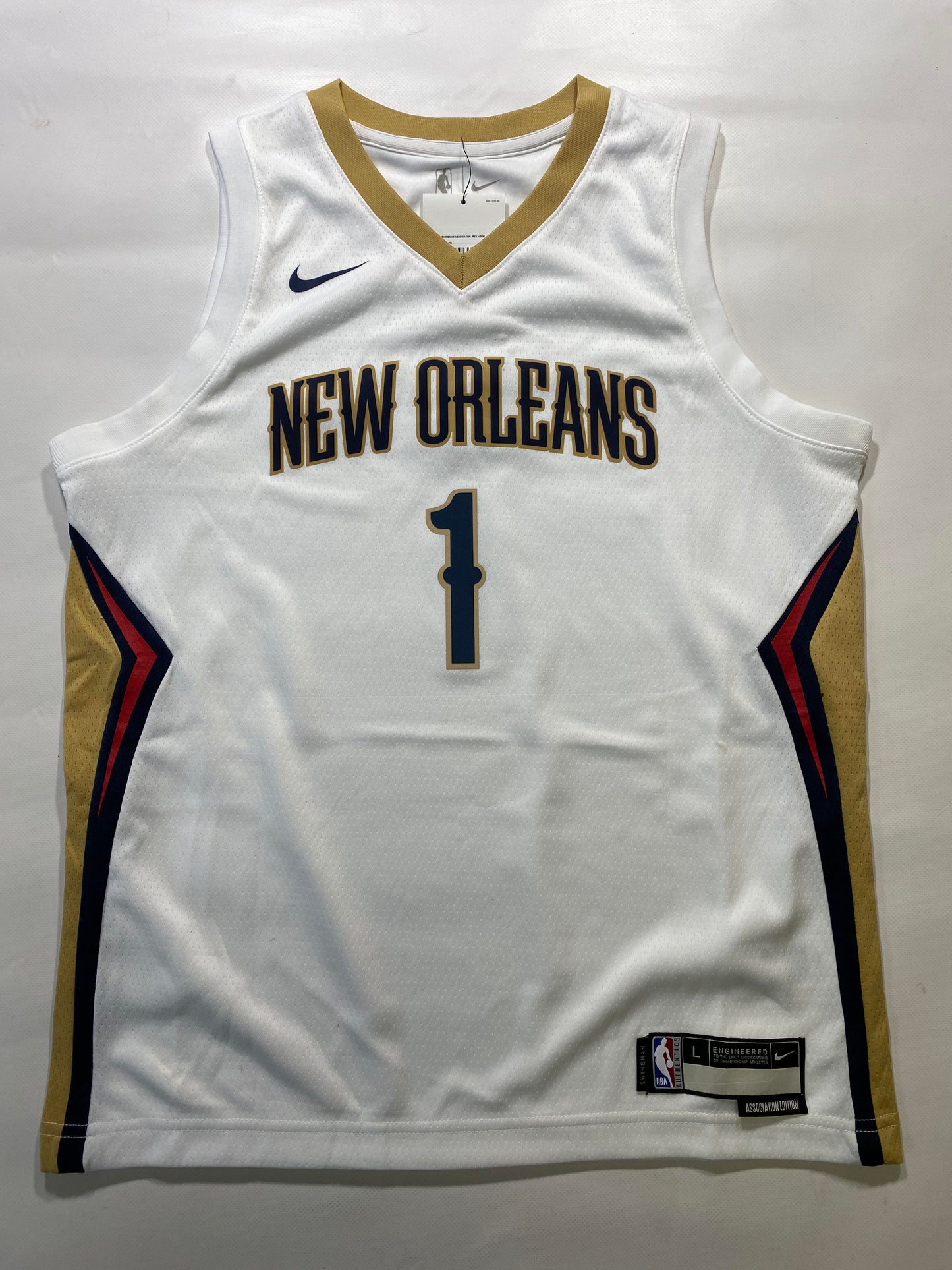 New Orleans Pelicans #1 Zion Williamson Nike Association NBA Jersey - Youth Large