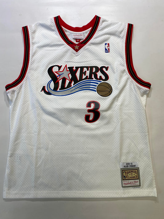 Philadelphia 76ers #3 Allen Iverson Mitchell and Ness HWC NBA Jersey - Mens XL