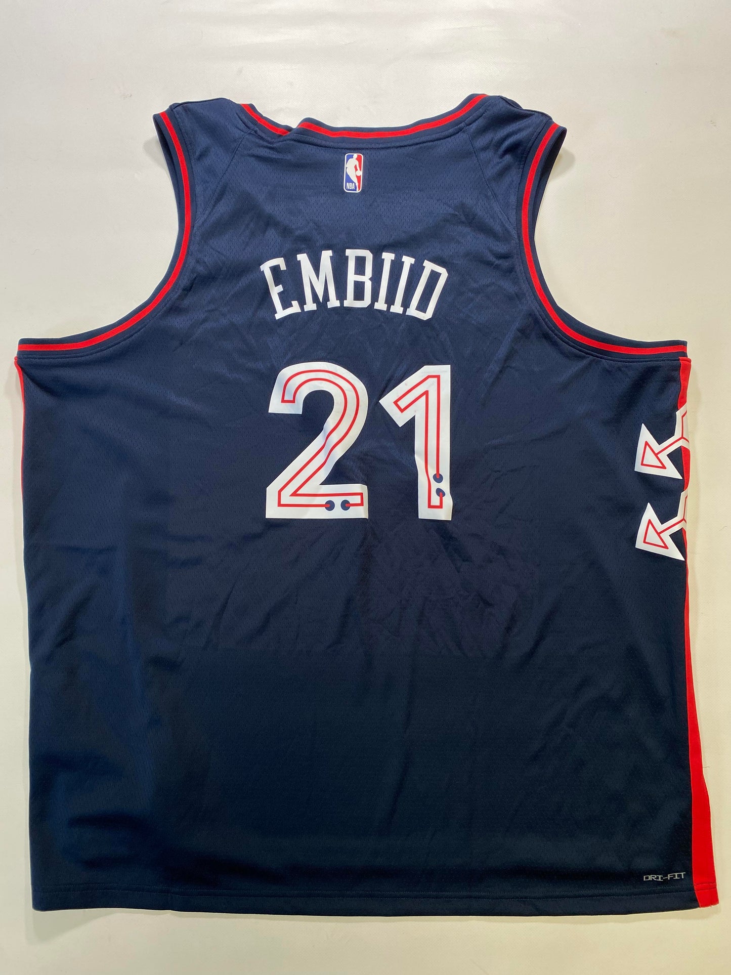 Philadelphia 76ers #21 Joel Embiid Nike City NBA Jersey - Mens 3XL