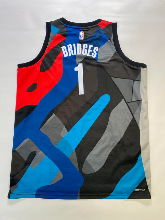 Brooklyn Nets #1 Mikal Bridges Nike City NBA Jersey - Youth XL