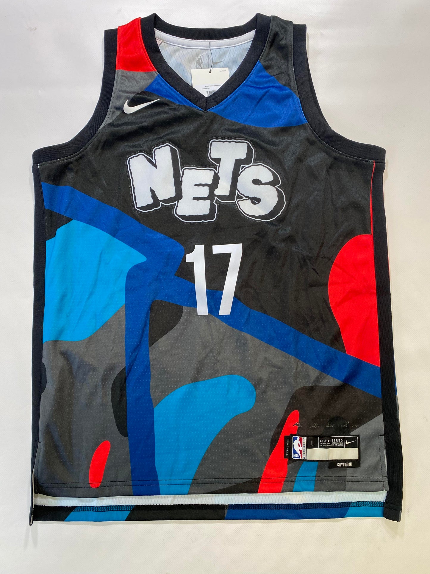 Brooklyn Nets #17 Dennis Schröder Nike City NBA Jersey - Youth Large