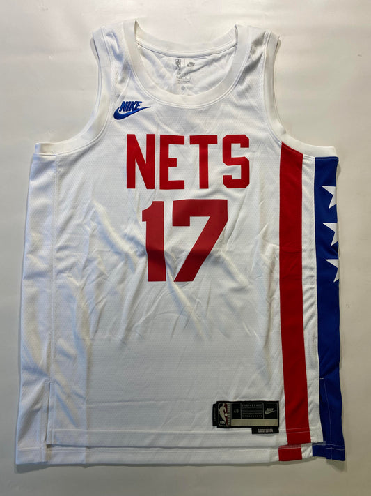 Brooklyn Nets #17 Dennis Schröder Nike Classic NBA Jersey - Mens Large