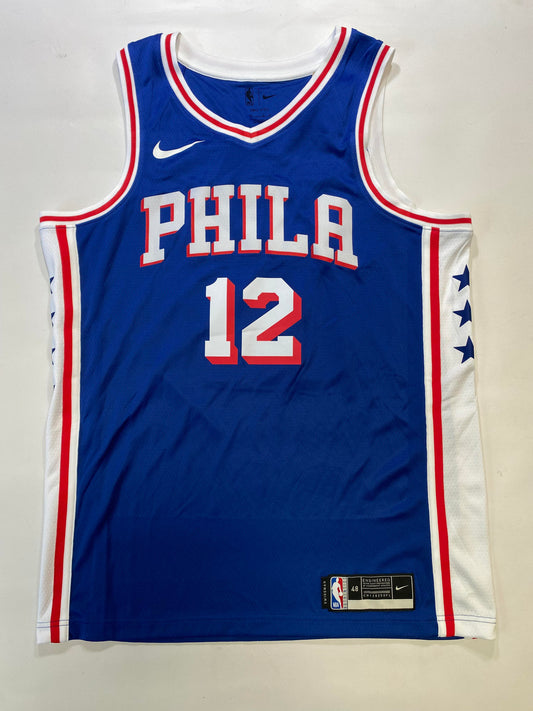 Philadelphia 76ers #12 Joel Embiid Nike Icon NBA Jersey - Mens Large