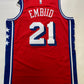 Philadelphia 76ers #21 Joel Embiid Nike Statement NBA Jersey - Mens Large