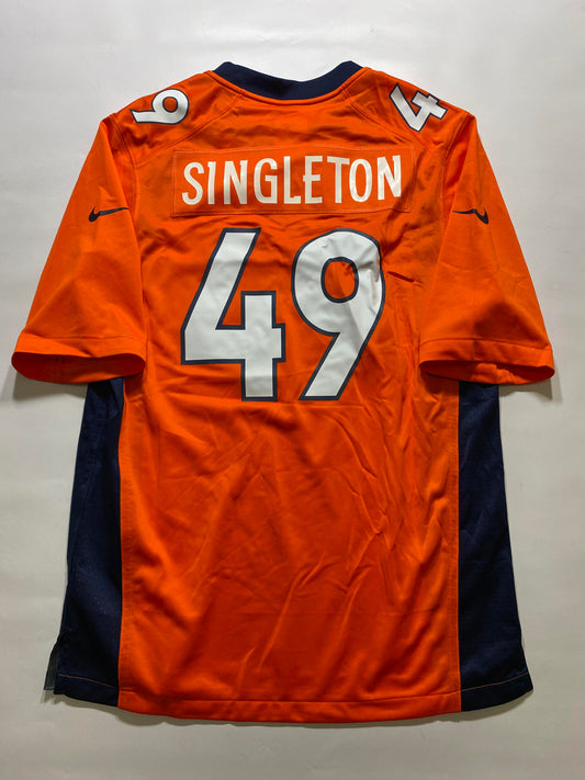 Denver Broncos #49 Alex Singleton Nike Game Jersey - Mens Medium