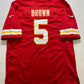 Kansas City Chiefs #5 Marquise Brown Nike Game Jersey - Mens Large