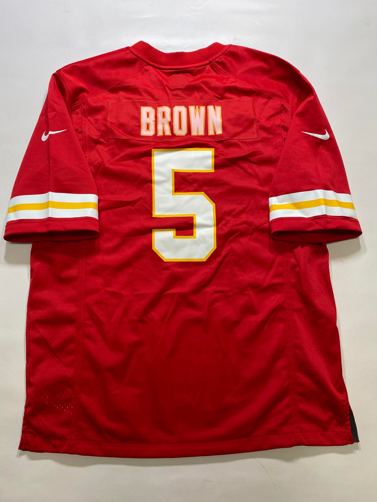 Kansas City Chiefs #5 Marquise Brown Nike Game Jersey - Mens Large