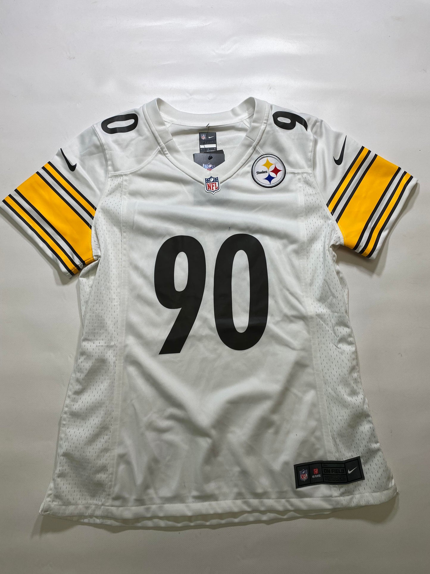 Pittsburgh Steelers #90 T. J. Watt Nike Game Jersey - Womens Large