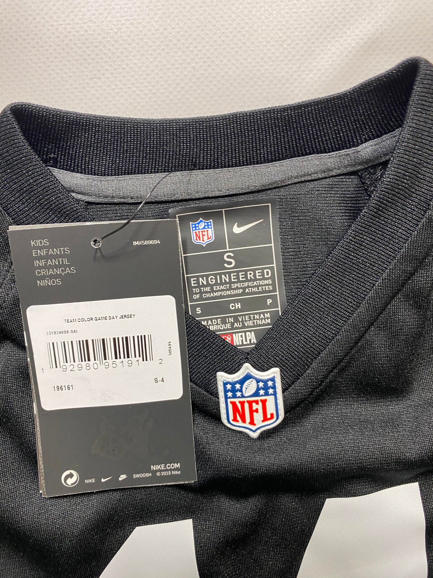 Las Vegas Raiders Nike Game Jersey - 4 Years