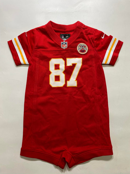 Kansas City Chiefs #87 Travis Kelce Nike Romper - 18 Months